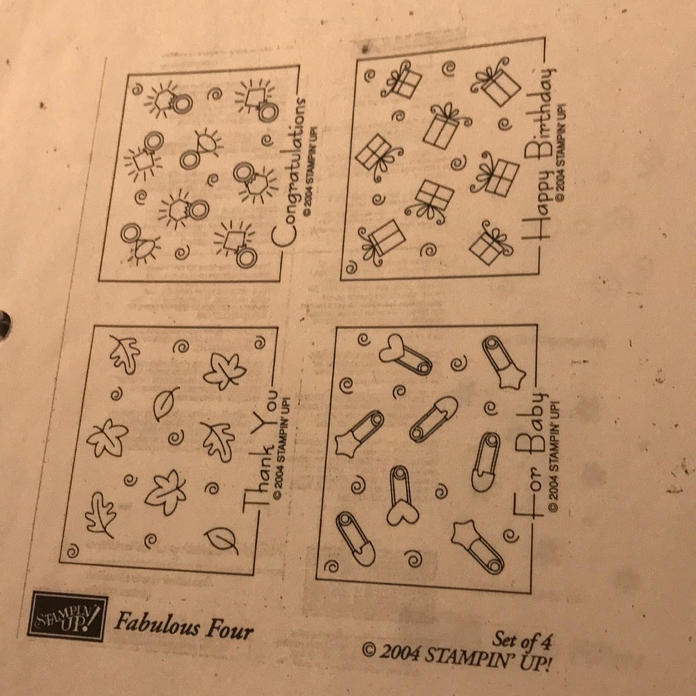 Stampin Up  Fabulous Four 2004